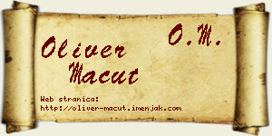 Oliver Macut vizit kartica